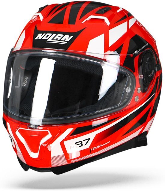 Nolan N87 ORIGINALITY 066 ROOD WIT ZWART INTEGRAALHELM S