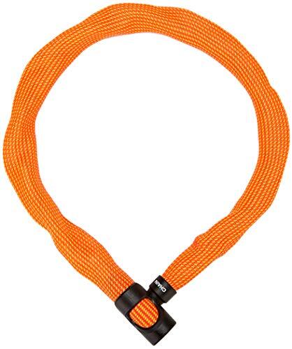 Abus 87783 - Lucchetto per bicicletta Ivera Chain 7210/110 Sparkling Orange con rivestimento in fibra sintetica, livello di sicurezza 8-110 cm, colore: Arancione