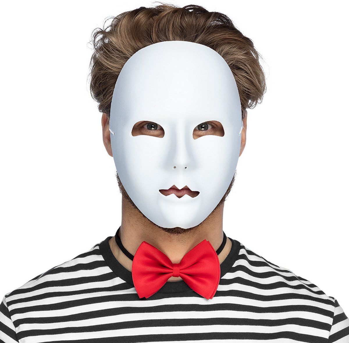 Boland - Gezichtsmasker Mime Wit - Volwassenen