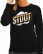 Bellatio Decorations Foute Stout sweater in 3D effect zwart voor dames L