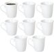 Gerimport mok - sierlijk - 8x stuks - wit - 310 ml - mok - keramiek