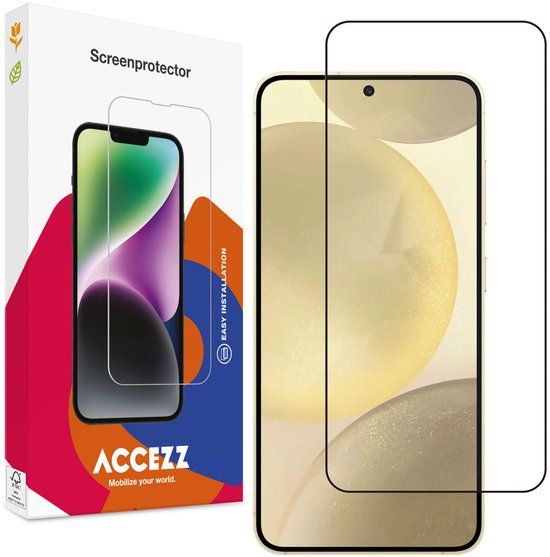 Accezz Screenprotector - Gehard Glas Full Cover - Geschikt voor Samsung Galaxy S24 Plus / S25 Plus
