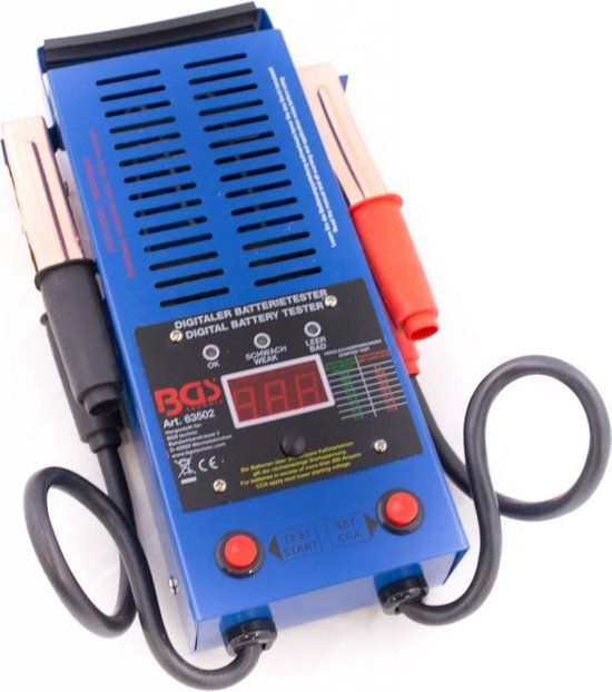 BGS Digitale Accutester - 12V - Zwaar geïsoleerde klemmen