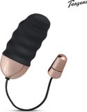 Teazers - Geribbeld Vibratie Eitje - Oplaadbaar - Sex Toys voor Vrouwen - Vibrators voor Vrouwen - Vibratie Ei met Afstandsbediening - Sex Toys voor Koppels - Zwart/Goud