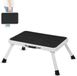Shenzhen Haorui Industrial Technology Co., Ltd. Marchepied pliant antidérapant acier capacité 150 kg transportable blanc-noir