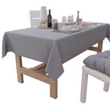 PETTI Artigiani Italiani - Rechthoekig tafelkleed, elegant tafelkleed, effen katoenen tafelkleed, keukentafelkleed, grijs tafelkleed voor 6 plaatsen (140 x 180 cm), 100% Made in Italy