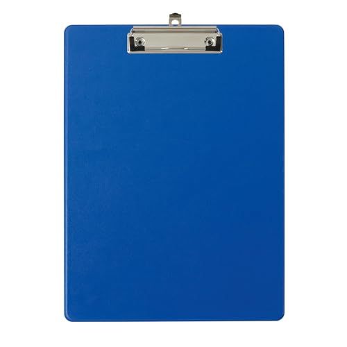 Exacompta Kartonnen klembord met kunststof vak aan de achterkant - Blauw - DIN A4