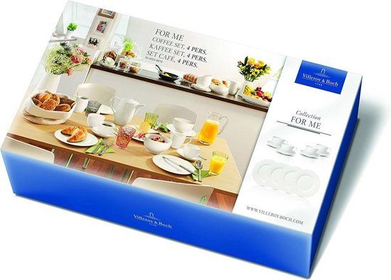 Villeroy & Boch For Me Koffie Set - 4 Persoons - Wit