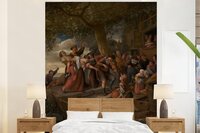 Nr1Wallpaper Behang - Fotobehang Wie een varken is moet in het kot - Jan Steen - Breedte 210 cm x hoogte 260 cm