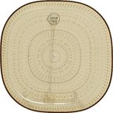 Decoris ontbijtbord - geel - 20,5 cm - kunststof
