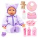 Poupée bébé - Interactive - Clignote et babille - 46 cm
