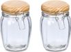 Zeller Voorraadpotten/bewaarpotten - 2x - 820 ml - glas - met beugelsluiting - D11 x H16 cm