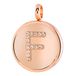 Lucardi Dames Gerecycled just.d stalen hanger roseplated letter kristal