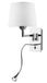 Leds-c4 - Applique LED Oxford 1 Blanc Chaud 3000k, Finition Chrome Avec Abat-jour Élégant
