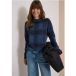 cecil Shirt met lange mouwen, trechterhals en patroon