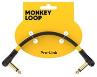 Monkey Loop Pro Link pedaal gitaar patchkabel 15 cm jack gehoekt.
