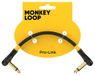 Monkey Loop Pro Link pedaal gitaar patchkabel 15 cm jack gehoekt.