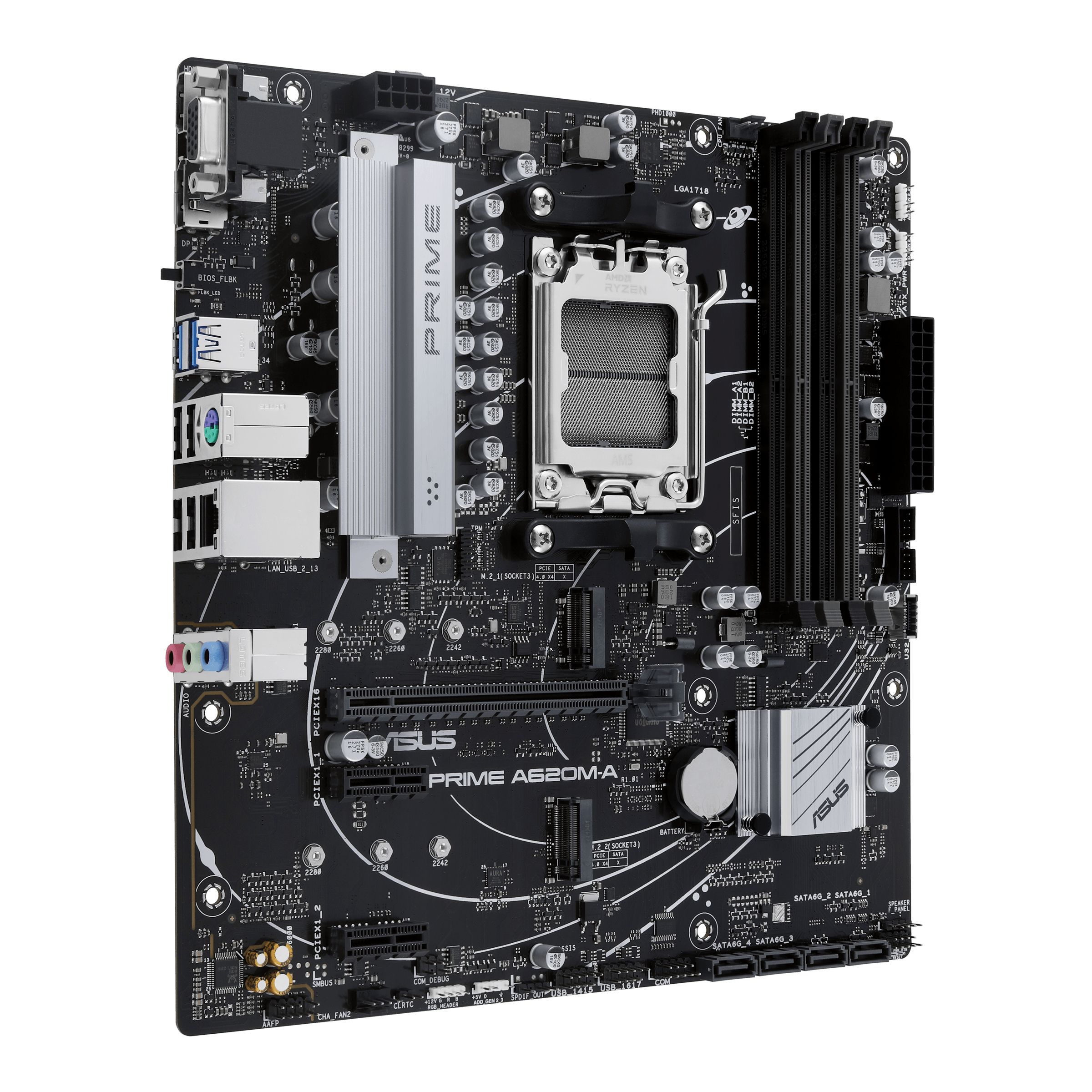 ASUS PRIME A620M-A-CSM - Micro ATX Motherboard - AMD A620 - Socket AM5