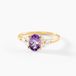 Bague Anaid Or Jaune Améthyste et Oxyde de Zirconium