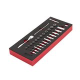 Milwaukee 1/4 Ratel en Doppen Set Foam Inlay | 28-delig