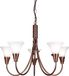 Elstead Lighting Lustre LED | 5X E14 Max 40W | Dimmable | Cuivre Patiné