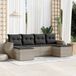Maison Exclusive - Ensemble de jardin pour le jardin, composé de 6 pièces et coussins, en polyrotin gris clair