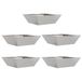 vidaXL Plantenbak 5 stuks Zilver Roestvrij staal 50 x 50 x 15 cm