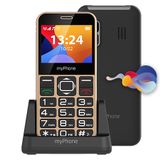 myPhone Halo 3 Seniorentelefoon Zwart, Goud