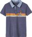 Vertbaudet Polo garçon à rayures et détails chambray