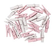 Rayher Wasknijpers, hout, 3,5 cm, roze/wit gesorteerd, 26 stuks