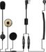 Retevis EHK008 Headset voor motorhelmen met drukknopbediening en microfoon, compatibel met RT24, RT668, RT1, Kenwood en TYT zenders (1 set)