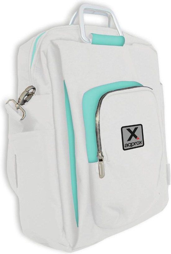 Approx appNBST15x notebooktas 39,6 cm (15.6") Slingtas Turkoois, Wit