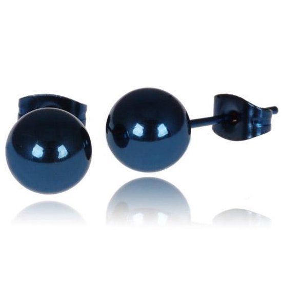 LGT JWLS LGT Jewels Stud oorbellen Bol 6mm Blauw