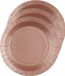 Santex Feest gebaksbordjes - roségoud - 10x - karton - 17 cm - rond