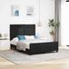 Maison Exclusive - Lit boxspring avec tête de lit, noir, 140 x 190 cm, velours