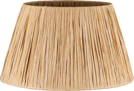 Home Sweet Home Raffia lampenkap - Conisch - beige - Boheemse stijl - ø30 x 17 cm - E27 fitting