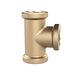 Riegler TST10MSIG Messing Blank T-stuk, 3 x Binnendraad, G 1" Schroefdraad, 16 Bar Werkdruk