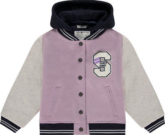 Stains and Stories Girls Baseball Jacket - Lilac - Size 98