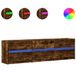 VidaXL TV-kast met LED-verlichting, gerookt eikenhout, 180x34x50 cm