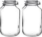 Bormioli Rocco 2x stuks weckpotten/inmaakpotten 4000 ml met beugelsluiting 15 x 28 cm - 4 liter