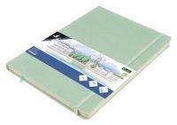 Kangaro Art schetsboek A4 mint PU hardcover 80 vellen 140 gram crèmekleurig papier