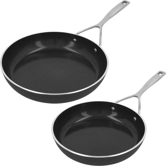 Demeyere Alu Pro 5 Ceraforce Bakpannenset - 24cm + 28cm - Zwart