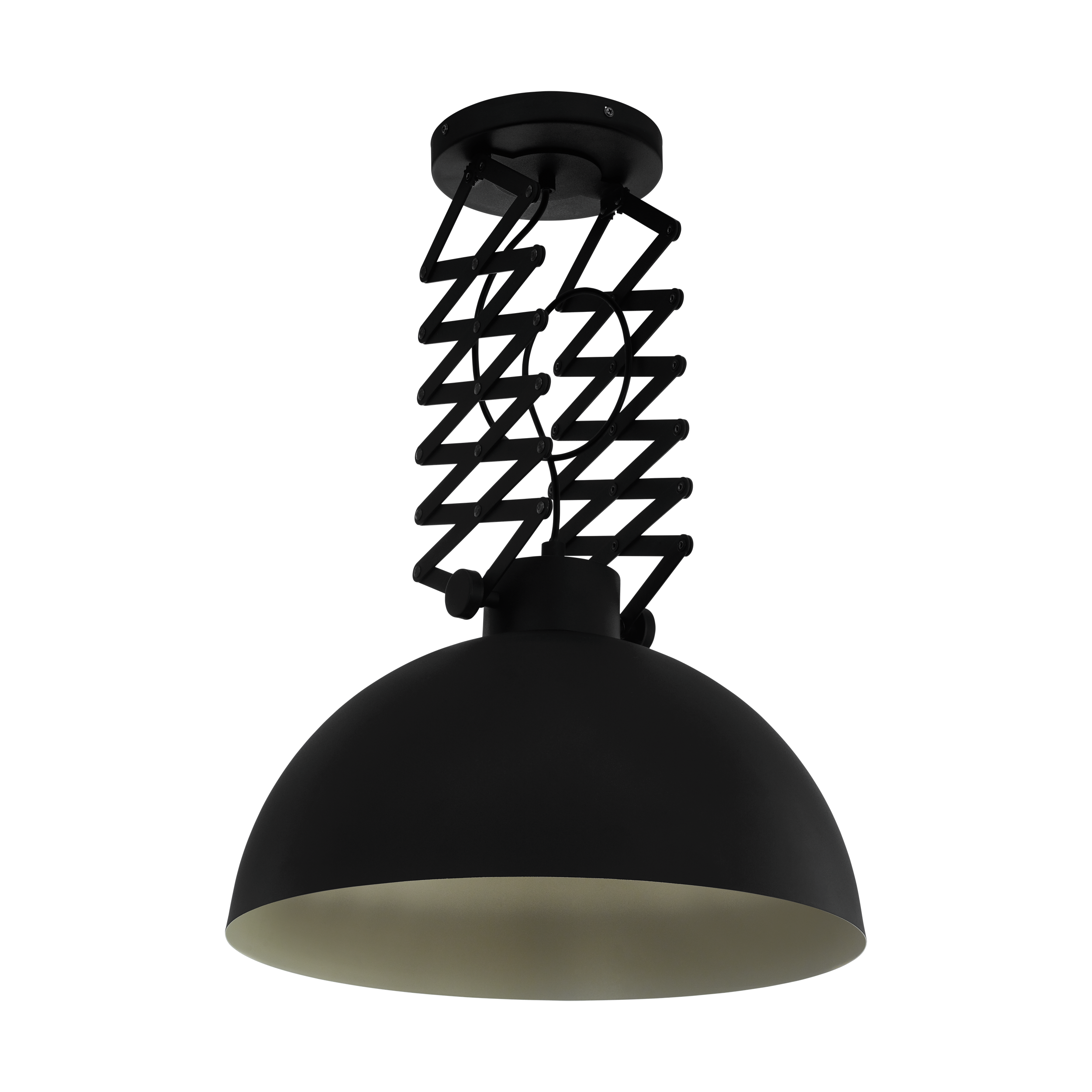 EGLO Donington Plafondlamp - E27 - Ø 45 cm - Zwart/Crème