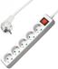 Allteq - Multiprise avec interrupteur - 5 prises - 1,5 mètre - Blanc