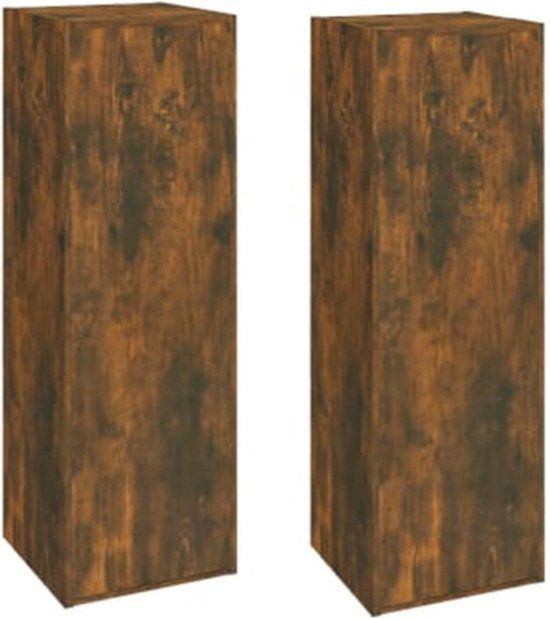 vidaXL Tv-meubelen - Set van 2 - Gerookt Eiken - 90 cm