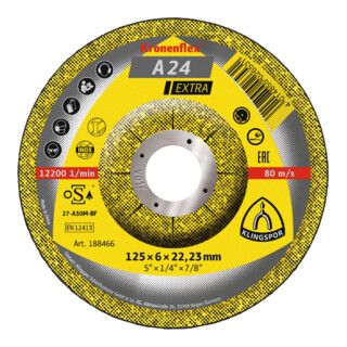 Klingspor A 24 EX grofslijpschijven - 125 x 6 x 22,23 mm - 10 stuks