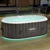 AREBOS Bubbelbad Voor 2 personen - Hottub - met Accessoires - met LED - 190x120cm