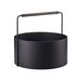 Blomus ASHI Haardhoutmand - Staal, Hout - Zwart, Bruin