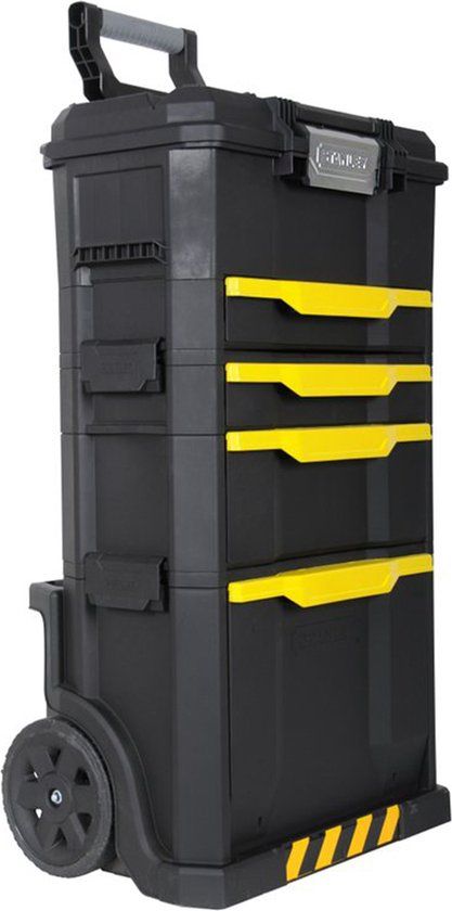 STANLEY Gereedschapswagen 1-79-206 - Zwart/Geel - 3in1 - Telescopische handgreep - Trolley
