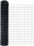 vidaXL Euro hek 1,4 x 10 m pvc-gecoat ijzer grijs